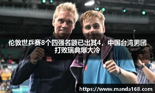 伦敦世乒赛8个四强名额已出其4，中国台湾男团打败瑞典爆大冷